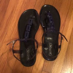 Navy Jelly Sandals